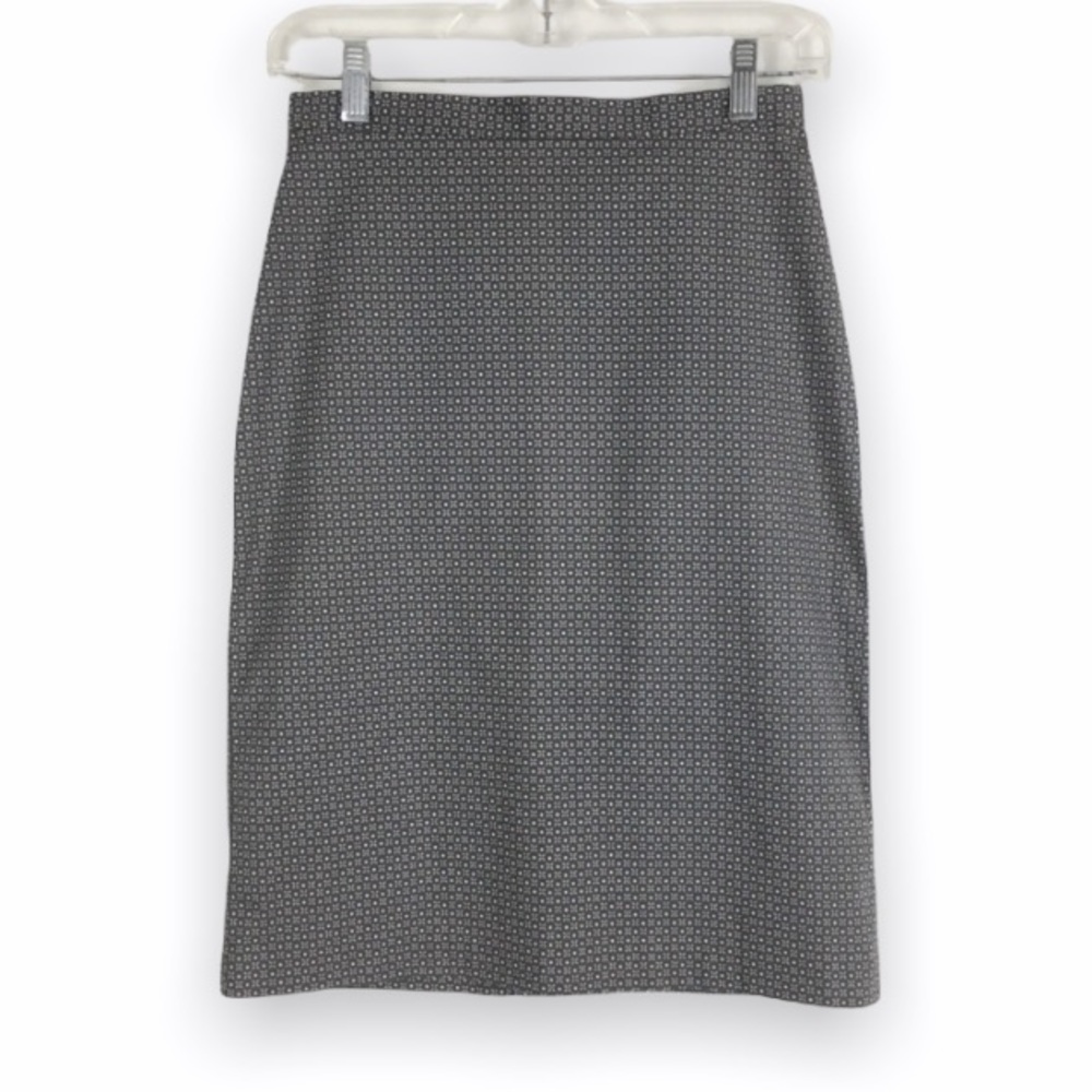 The Limited Womens Size 2 Gray Pink Modern Geometric Floral Print Pencil Skirt